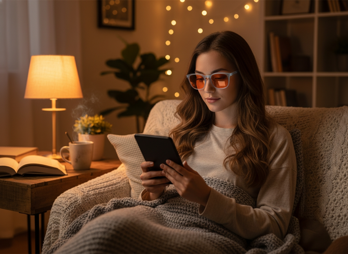 Performance Blaulichtfilter– Ultra-Leicht | 95% Blaulichtblocker für besseren Schlaf & Fokus